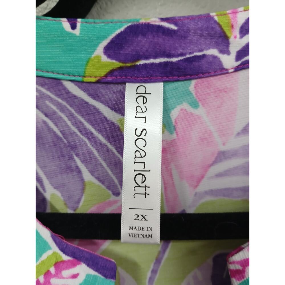 The Lizzy Tank Dress In Magenta By Dear Scarlett size 2X - Picture 7 of 7